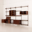 25558 Kai Kristiansen rosewood wall unit with 2 lamps for FM Mobler, Denmark 1960s-6