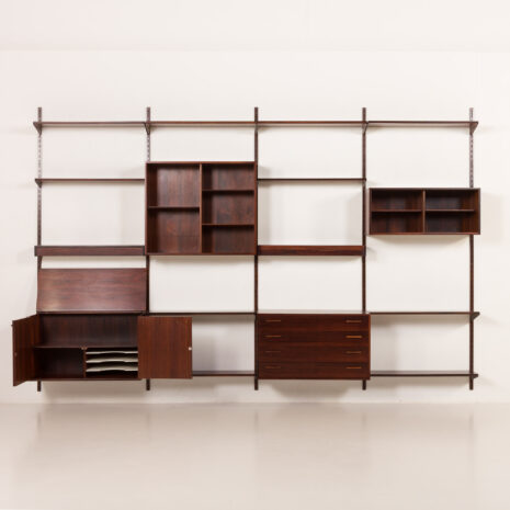 25558 Kai Kristiansen rosewood wall unit with 2 lamps for FM Mobler, Denmark 1960s-7 25558 Kai Kristiansen rosewood wall unit with 2 lamps for FM Mobler, Denmark 1960s-7