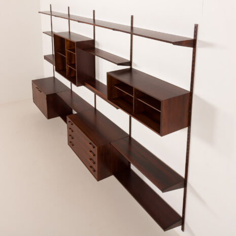 25558 Kai Kristiansen rosewood wall unit with 2 lamps for FM Mobler, Denmark 1960s-9 25558 Kai Kristiansen rosewood wall unit with 2 lamps for FM Mobler, Denmark 1960s-9