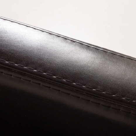 25562 Herman Miller attr. to black leather mid century sofa.-10 25562 Herman Miller attr. to black leather mid century sofa.-10