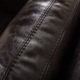 25562 Herman Miller attr. to black leather mid century sofa.-11