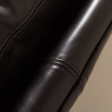 25562 Herman Miller attr. to black leather mid century sofa.-12 25562 Herman Miller attr. to black leather mid century sofa.-12