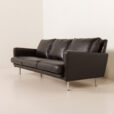 25562 Herman Miller attr. to black leather mid century sofa.-15