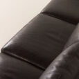 25562 Herman Miller attr. to black leather mid century sofa.-17
