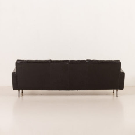 25562 Herman Miller attr. to black leather mid century sofa.-6 25562 Herman Miller attr. to black leather mid century sofa.-6