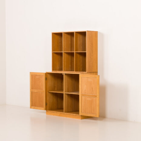 26005 Soborg oak modular bookcase, Denmark, 1970s-4 26005 Soborg oak modular bookcase, Denmark, 1970s-4