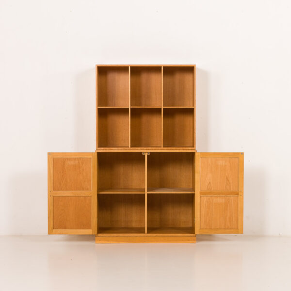 26005 Soborg oak modular bookcase, Denmark, 1970s-5