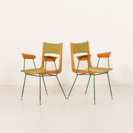 26013 Boomerang chair attr. to Carlo De Carli, set of 2, Italy 1950s-4 26013 Boomerang chair attr. to Carlo De Carli, set of 2, Italy 1950s-4