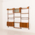26021 Ergo three bay wall unit by John Texmon, Nowrway 1960s.-3