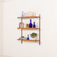 26025 Mid century teak shelving unit, set of 3 shelves, Denmark 1970s.-2