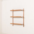 26025 Mid century teak shelving unit, set of 3 shelves, Denmark 1970s.-3