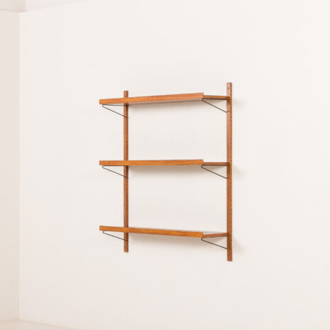 26025 Mid century teak shelving unit, set of 3 shelves, Denmark 1970s.-3 26025 Mid century teak shelving unit, set of 3 shelves, Denmark 1970s.-3
