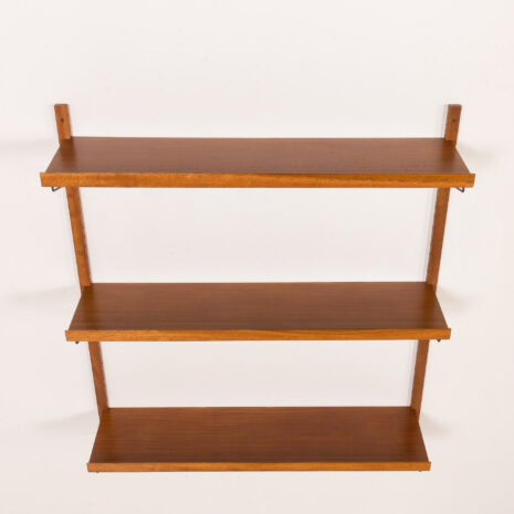 26025 Mid century teak shelving unit, set of 3 shelves, Denmark 1970s.-5 26025 Mid century teak shelving unit, set of 3 shelves, Denmark 1970s.-5