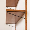 26025 Mid century teak shelving unit, set of 3 shelves, Denmark 1970s.-6