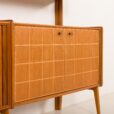 26027 Fredrik A. Kayser teak free standing wall unit for Gustav Bahus, Norway 1960s-12