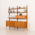 Fredrik A. Kayser teak wall unit Gustav Bahus Norway 1960s