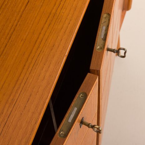 26027 Fredrik A. Kayser teak free standing wall unit for Gustav Bahus, Norway 1960s-30 26027 Fredrik A. Kayser teak free standing wall unit for Gustav Bahus, Norway 1960s-30