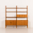 26027 Fredrik A. Kayser teak free standing wall unit for Gustav Bahus, Norway 1960s-9