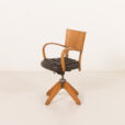 26031 French mid century reclining desk chair , 1950s-2