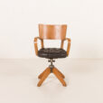 26031 French mid century reclining desk chair , 1950s-3