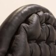 26050 Verner Panton black leather chaise longue for Fritz Hansen, 1970s-16