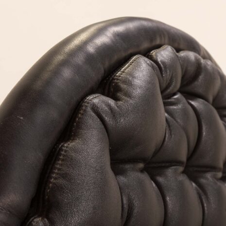 26050 Verner Panton black leather chaise longue for Fritz Hansen, 1970s-16 26050 Verner Panton black leather chaise longue for Fritz Hansen, 1970s-16