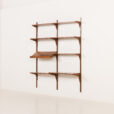 26063 Danish mid century wallnut shelving unit in the style of Poul Cadovius, 1960s-3
