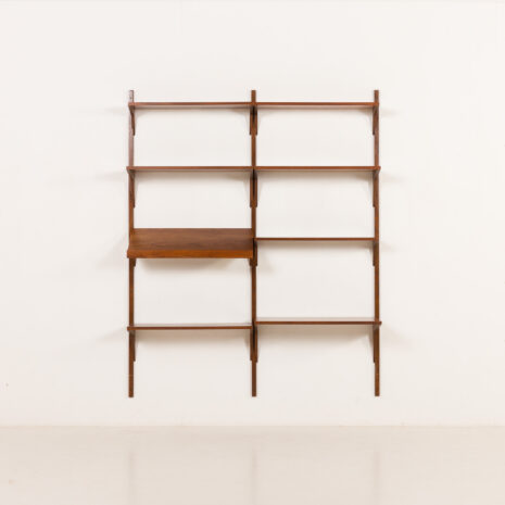 26063 Danish mid century wallnut shelving unit in the style of Poul Cadovius, 1960s-4 26063 Danish mid century wallnut shelving unit in the style of Poul Cadovius, 1960s-4