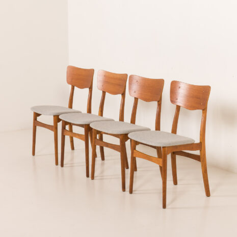 25296 Danish mid century chairs, set of 4-3 25296 Danish mid century chairs, set of 4-3