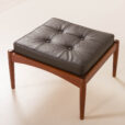 25508 Danish modern footstool in teak and aniline leather, 1970s-5