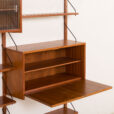 25510 Scandinavian shelving wall unit with bar cabinet, Denmark, 1960s -12