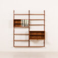 25510 Scandinavian shelving wall unit with bar cabinet, Denmark, 1960s -6