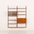 25510 Scandinavian shelving wall unit with bar cabinet, Denmark, 1960s -7