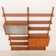 25510 Scandinavian shelving wall unit with bar cabinet, Denmark, 1960s -8