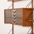 25510 Scandinavian shelving wall unit with bar cabinet, Denmark, 1960s -9
