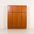 25535 Omann Jun Extra large mid century teak wardrobe, Denmark, 1970s-1