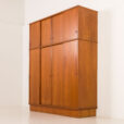 25535 Omann Jun Extra large mid century teak wardrobe, Denmark, 1970s-10