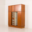 25535 Omann Jun Extra large mid century teak wardrobe, Denmark, 1970s-3