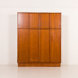 25535 Omann Jun Extra large mid century teak wardrobe, Denmark, 1970s-9