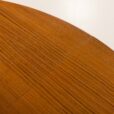 25546 Italian mid century round teak table with brass details, 1960s -15