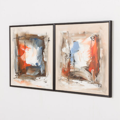 26018 Two abstract paintings, Denmark, end of 20th century-2