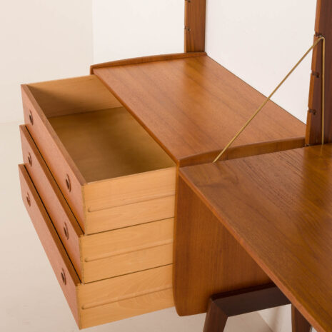 26022 Ergo free standing wall unit with a desk by John Texmon, Norway 1960s-18 26022 Ergo free standing wall unit with a desk by John Texmon, Norway 1960s-18