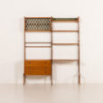 26022 Ergo free standing wall unit with a desk by John Texmon, Norway 1960s-7