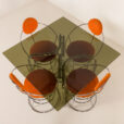 26040 Italian Space Age dining table with 4 chairs, 1970s-11