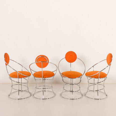 26040 Italian Space Age dining table with 4 chairs, 1970s-17 26040 Italian Space Age dining table with 4 chairs, 1970s-17