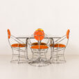 26040 Italian Space Age dining table with 4 chairs, 1970s-2