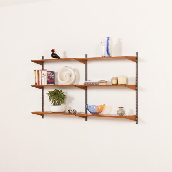 Kai Kristiansen teak shelving unit, FM Møbler, 1960s